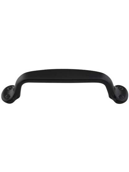 Aurora Cabinet Pull - 4 inch Center-to-Center in Flat Black.